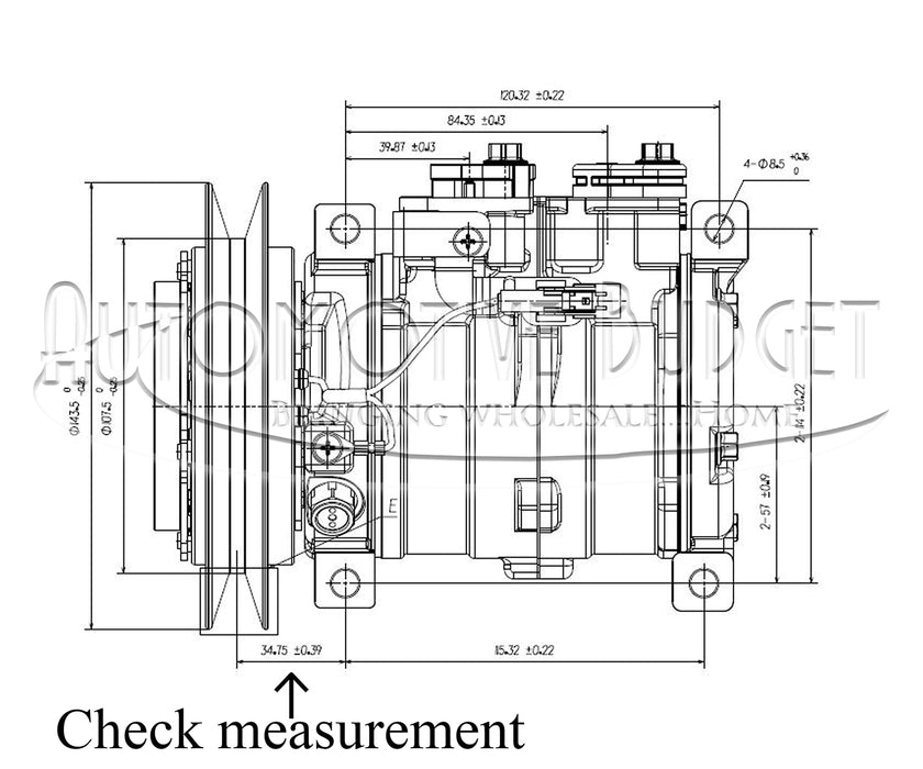 A/C Compressor w/Clutch for John Deere Excavators and Forestry Swing Machines